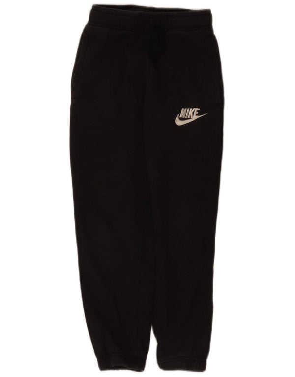 Nike Boys Tracksuit Trousers Joggers 8-9 Years Small Black Cotton