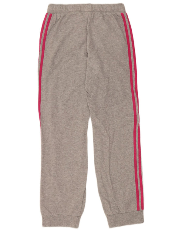 Adidas Girls Tracksuit Trousers Joggers 11-12 Years  Grey Flecked Cotton
