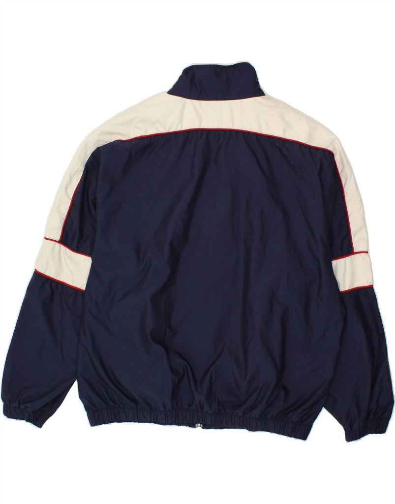 IZOD Mens Tracksuit Top Jacket XL Navy Blue Colourblock Polyester Vintage Izod and Second-Hand Izod from Messina Hembry 