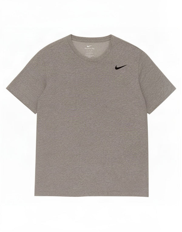Nike Mens Dri Fit T-Shirt Top Medium Grey Flecked Cotton