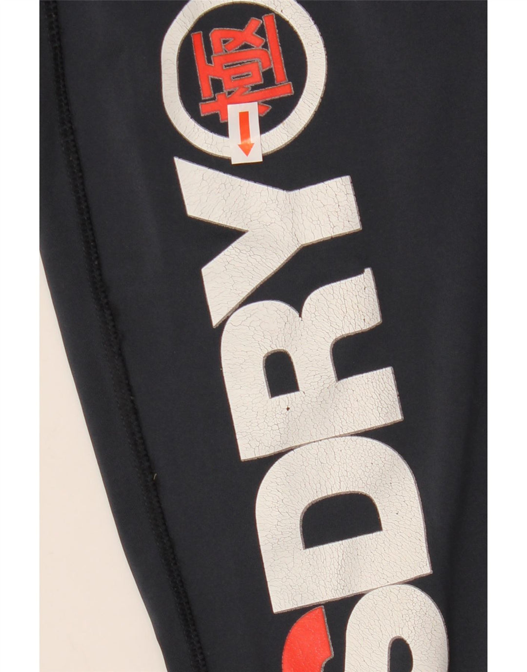 Superdry Womens Graphic Leggings UK 8 Small Navy Blue Colourblock