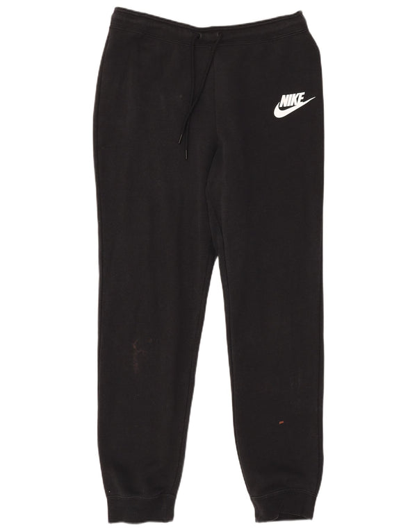 Nike Womens Tracksuit Trousers Joggers UK 14 Large  Black Cotton