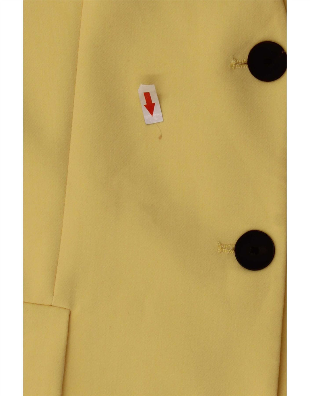 Zara Womens 3 Button Sleeveless Blazer Jacket UK 14 Large Yellow Polyester