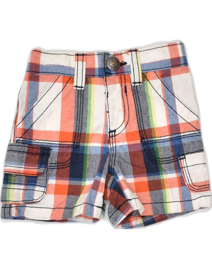 OLD NAVY Baby Boys Chino Shorts 0-3 Months W14 Multicoloured Check Cotton | Vintage | Thrift | Second-Hand | Used Clothing | Messina Hembry 