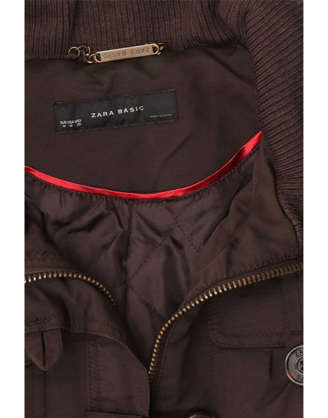 Zara Womens Overcoat UK 12 Medium Brown