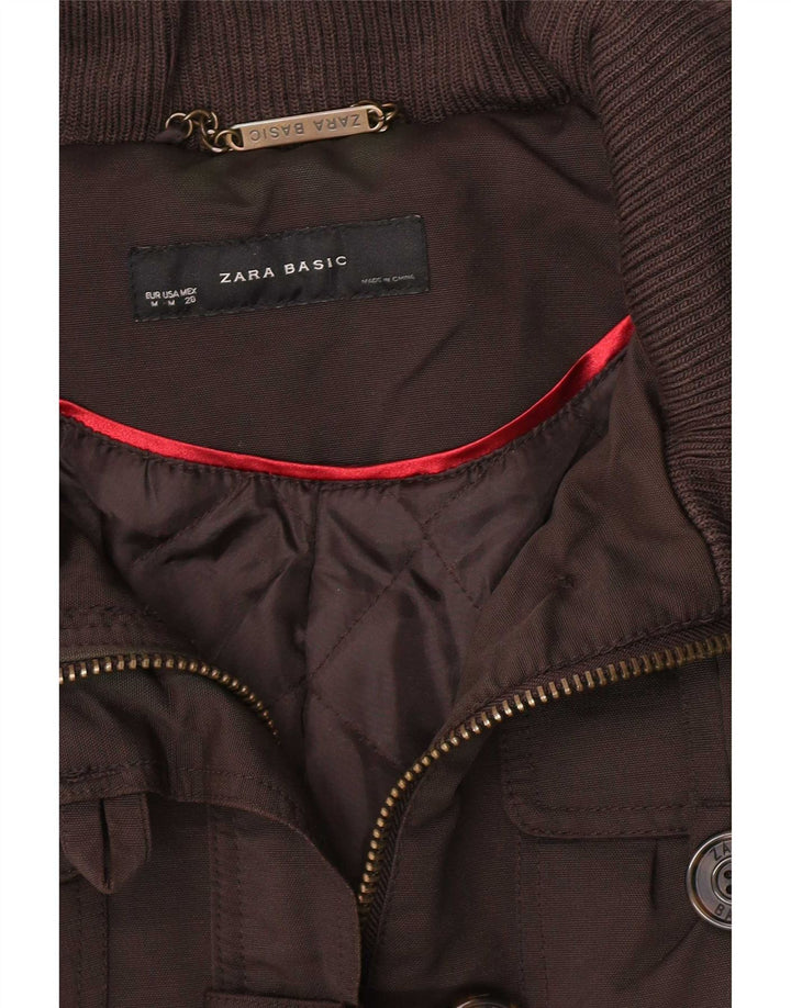Zara Womens Overcoat UK 12 Medium Brown