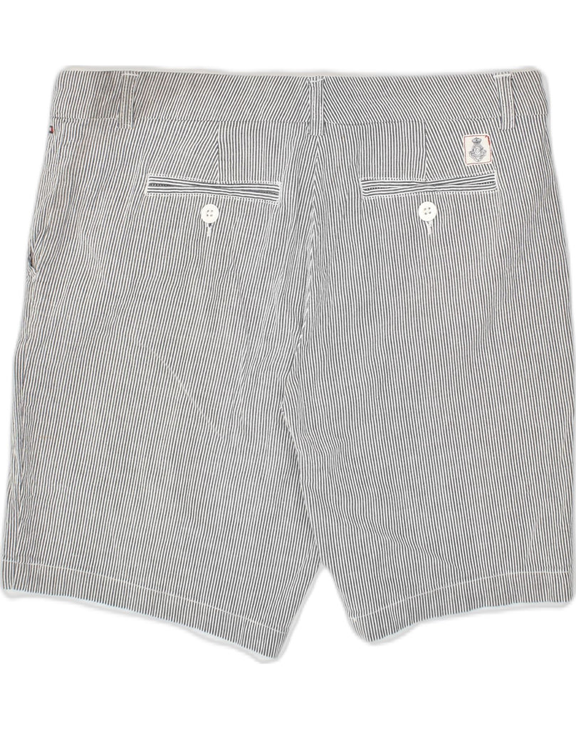 TOMMY HILFIGER Womens Chino Shorts US 8 Medium W32  Grey Pinstripe Cotton | Vintage Tommy Hilfiger | Thrift | Second-Hand Tommy Hilfiger | Used Clothing | Messina Hembry 