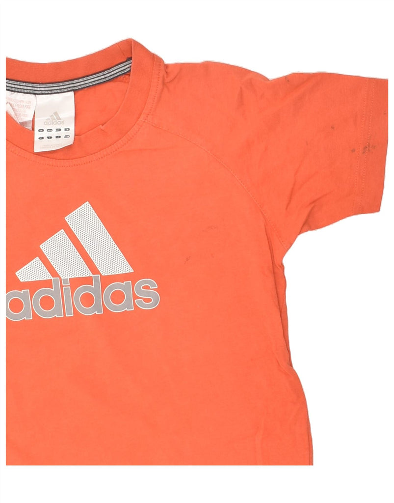 ADIDAS Boys Graphic T-Shirt Top 5-6 Years Orange Cotton | Vintage Adidas | Thrift | Second-Hand Adidas | Used Clothing | Messina Hembry 