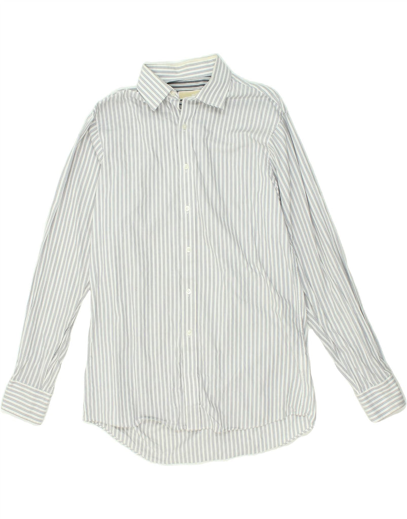 MICHAEL KORS Mens Shirt Size 15 1/2 Medium Grey Striped Cotton | Vintage Michael Kors | Thrift | Second-Hand Michael Kors | Used Clothing | Messina Hembry 