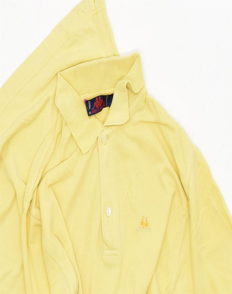 KAPPA Mens Polo Shirt Medium Yellow Cotton | Vintage | Thrift | Second-Hand | Used Clothing | Messina Hembry 