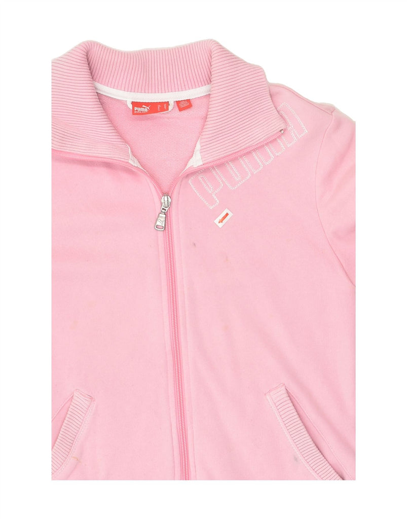 PUMA Womens Tracksuit Top Jacket UK 8 Small Pink Cotton | Vintage Puma | Thrift | Second-Hand Puma | Used Clothing | Messina Hembry 