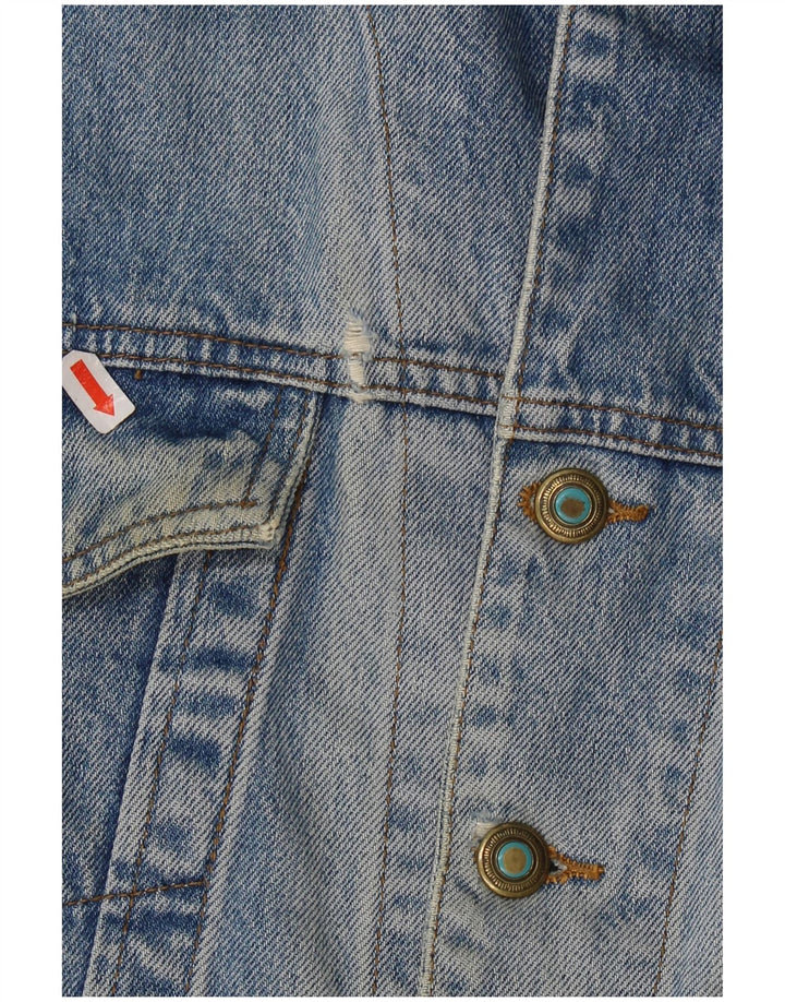 JEP'S Womens Oversized Denim Jacket UK 10 Small Blue Cotton