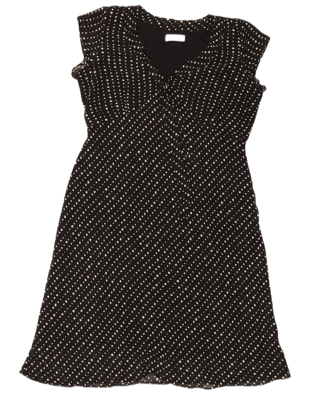 Wallis Womens A-Line Dress UK 20 2XL  Black Spotted Polyester