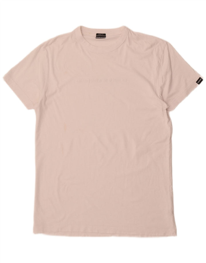 Napapijri Mens Geographic Loose Fit T-Shirt Top Medium White