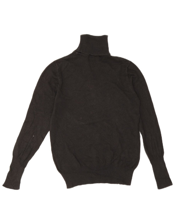 Zara Womens Roll Neck Jumper Sweater UK 14 Large Black