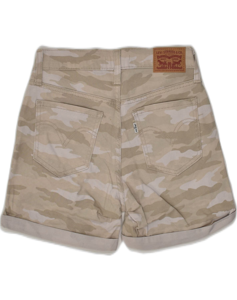 LEVI'S Womens Casual Shorts W25 Small Beige Camouflage Cotton | Vintage Levi's | Thrift | Second-Hand Levi's | Used Clothing | Messina Hembry 