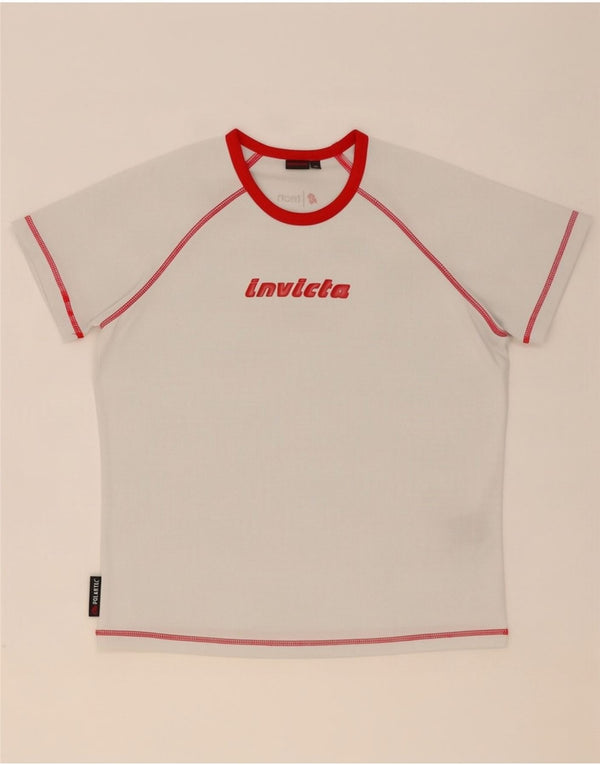 Invicta Boys Graphic T-Shirt Top 11-12 Years Large White Polyester