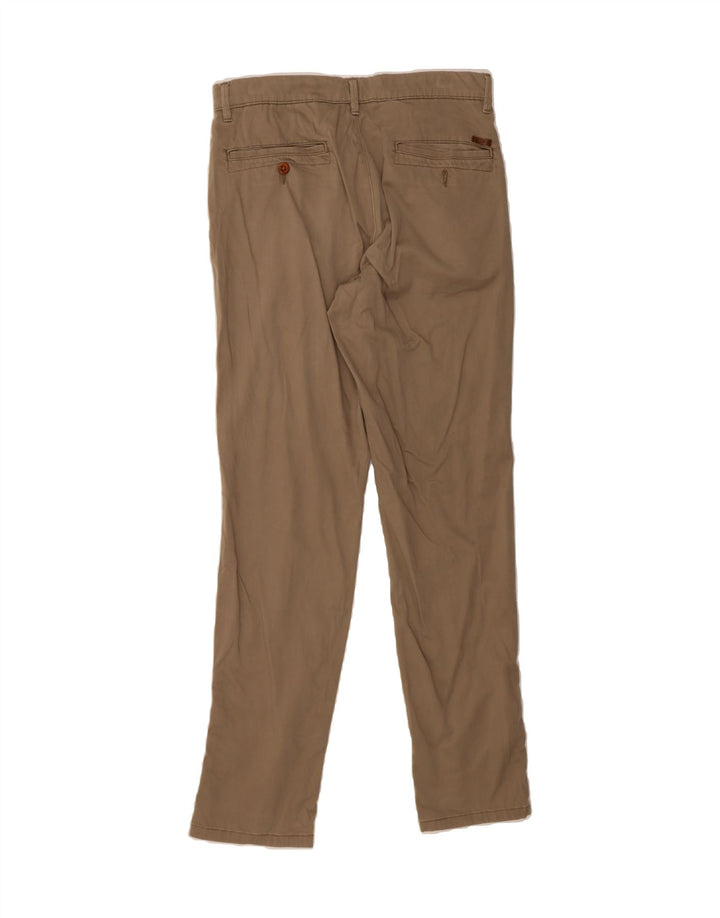 JACK & JONES Mens Slim Chino Trousers W30 L30 Brown Cotton Vintage Jack & Jones and Second-Hand Jack & Jones from Messina Hembry 