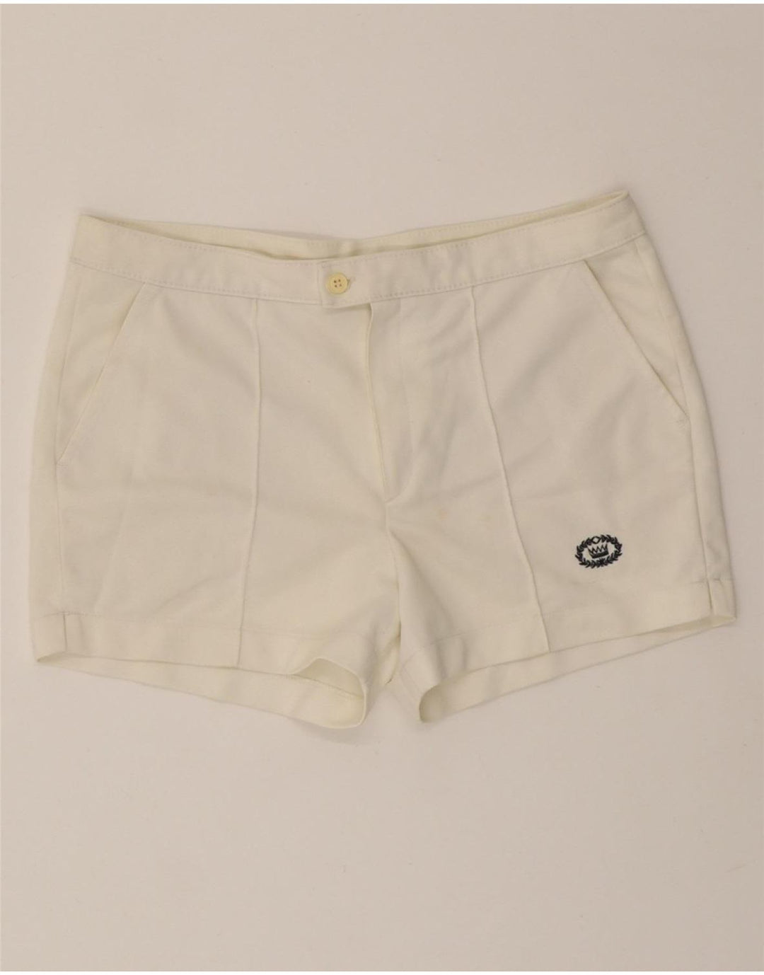 VINTAGE Womens Chino Shorts W30 Medium White Polyester Vintage Vintage and Second-Hand Vintage from Messina Hembry 