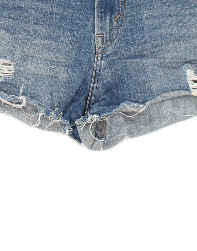 LEVI'S Womens Distressed Denim Shorts W29 Medium Blue Cotton Vintage Levi's and Second-Hand Levi's from Messina Hembry 