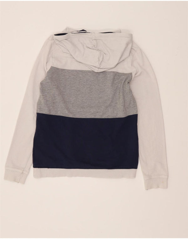 Guess Boys Graphic Hoodie Jumper 13-14 Years Navy Blue Colourblock Cotton