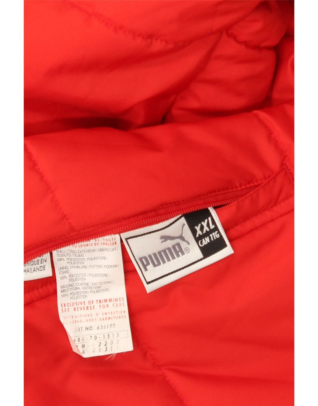 Puma Mens Reversible Padded Jacket UK 44 2XL Navy Blue Colourblock
