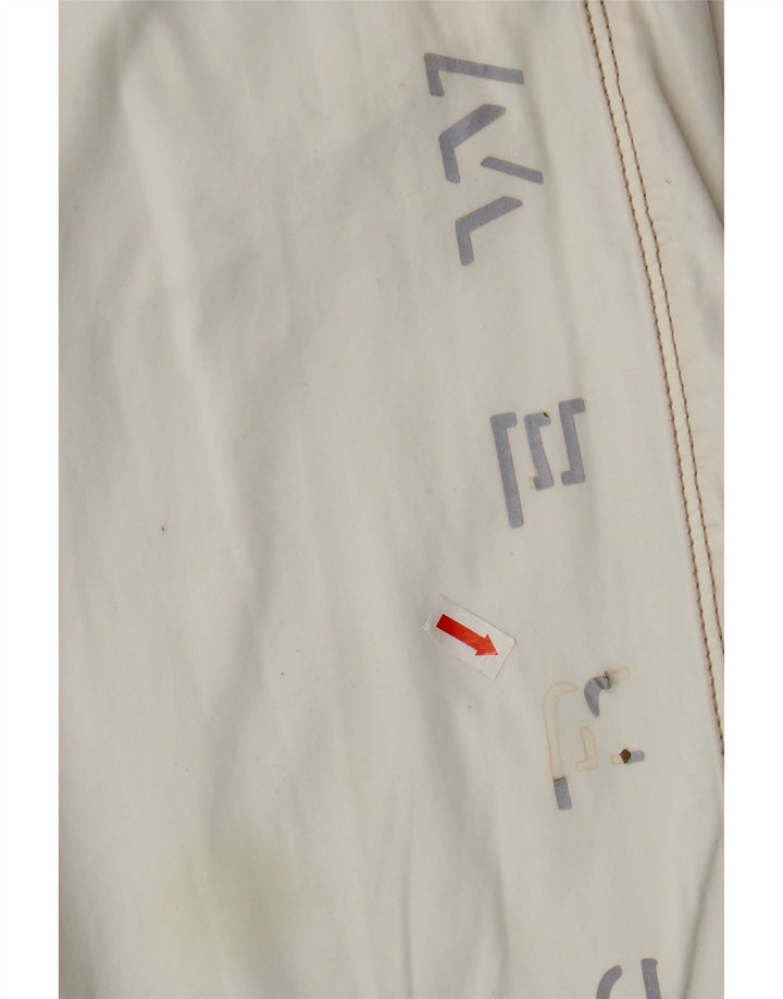 Murphy & Nye Mens Graphic Chino Shorts W36 Large Off White Colourblock