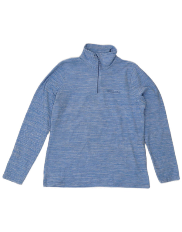 Mountain Warehouse Womens Zip Neck Fleece Jumper UK 14 Large Blue Flecked