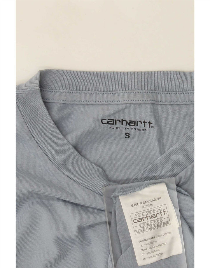 Carhartt Mens T-Shirt Top Small Blue Cotton