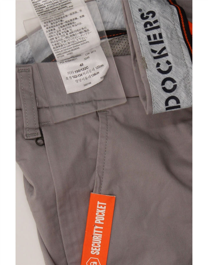 DOCKERS Mens Chino Shorts W48 4XL Grey Cotton