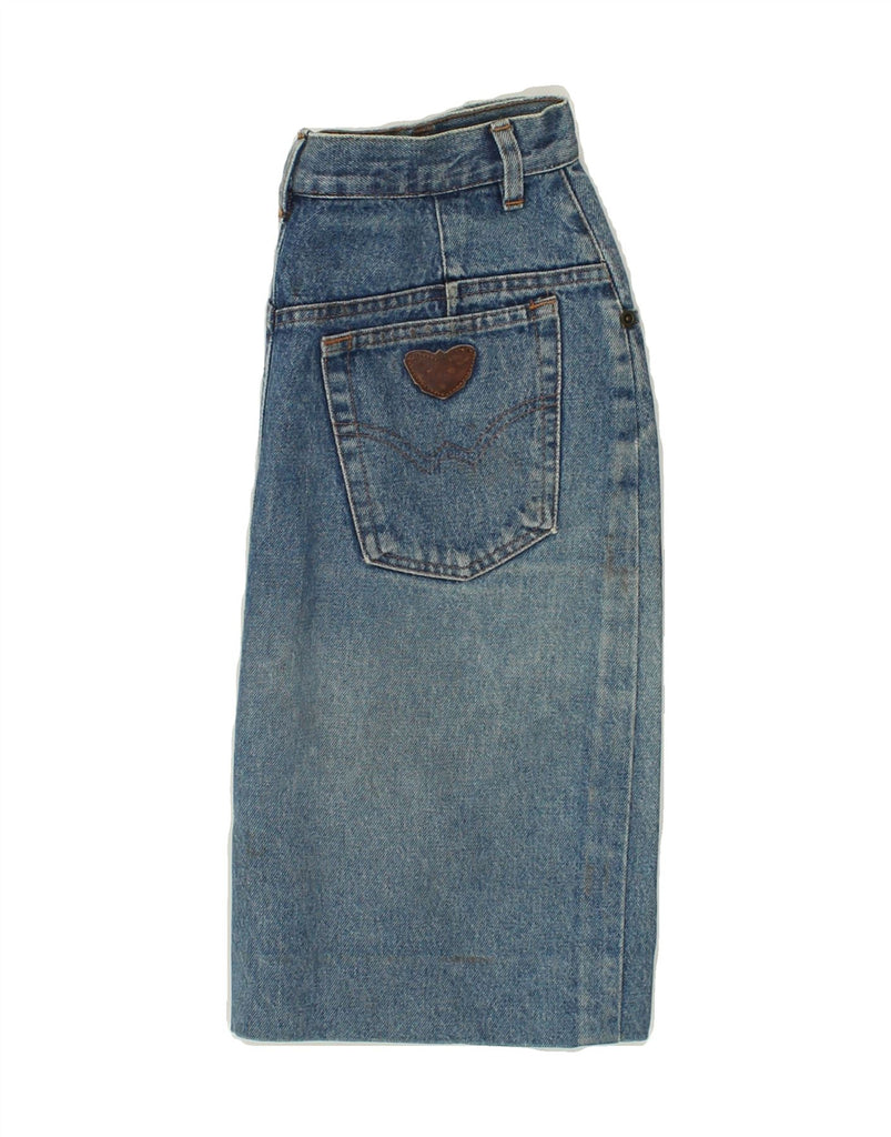 POP 84 Womens Denim Skirt W26 Small Blue Cotton Vintage POP 84 and Second-Hand POP 84 from Messina Hembry 