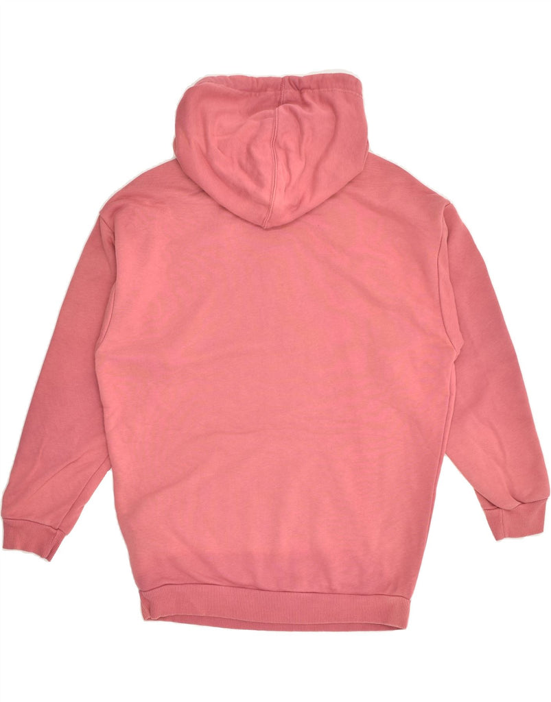 ADIDAS Womens Graphic Hoodie Jumper UK 12 Medium Pink Cotton | Vintage Adidas | Thrift | Second-Hand Adidas | Used Clothing | Messina Hembry 