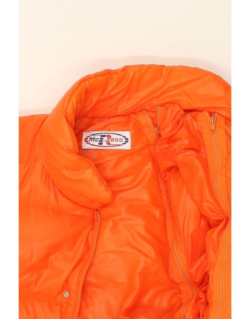 MC ROSS Mens Padded Jacket UK 38 Medium Orange Polyamide | Vintage MC Ross | Thrift | Second-Hand MC Ross | Used Clothing | Messina Hembry 