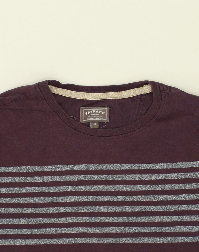 FAT FACE Mens T-Shirt Top Medium Burgundy Striped Cotton | Vintage Fat Face | Thrift | Second-Hand Fat Face | Used Clothing | Messina Hembry 