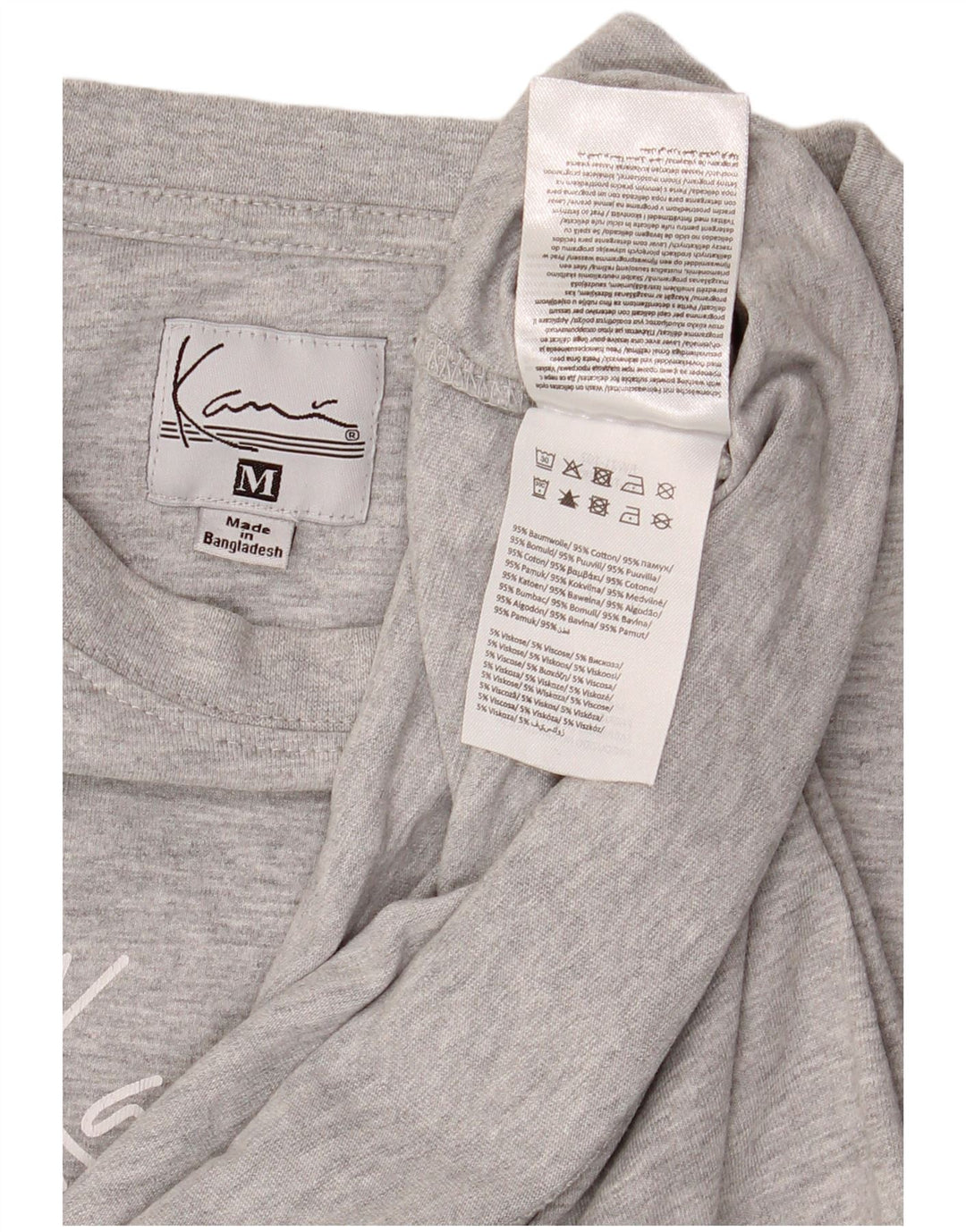 Karl Kani Mens T-Shirt Top Medium Grey Flecked Cotton