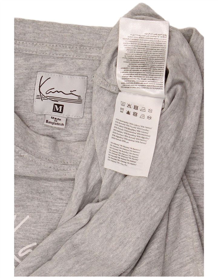 Karl Kani Mens T-Shirt Top Medium Grey Flecked Cotton