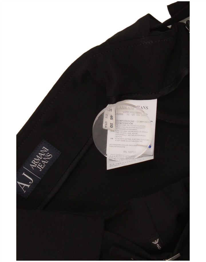 Armani Womens Mini Skirt US 10 Large W34 Black Polyester