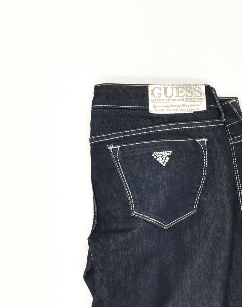 GUESS Womens Slim Jeans W27 L29 Navy Blue Cotton | Vintage Guess | Thrift | Second-Hand Guess | Used Clothing | Messina Hembry 