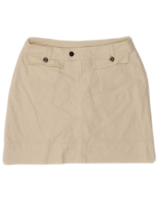 Patagonia Womens Low Waist Mini Skirt US 4 Small W30 White Cotton