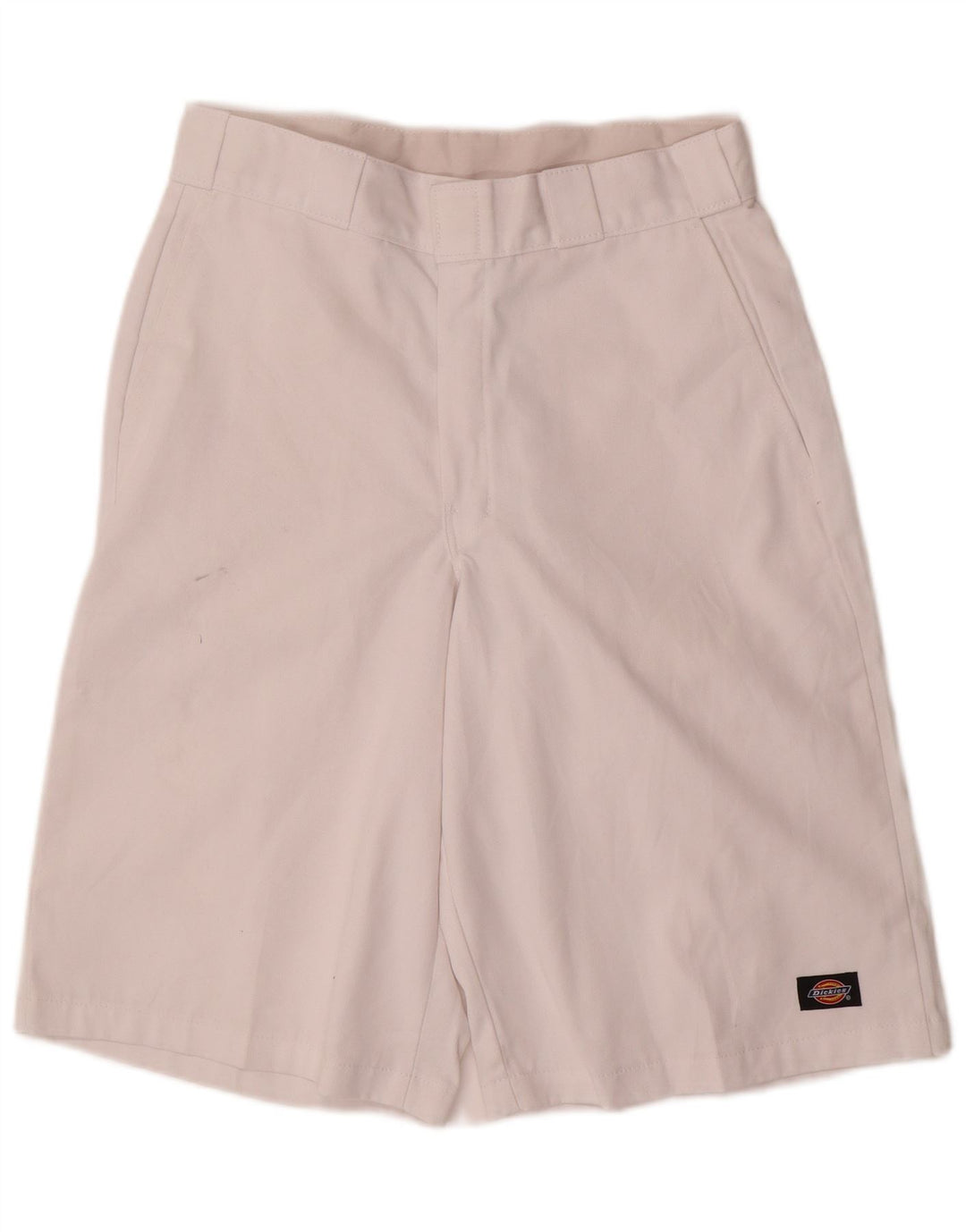 DICKIES Womens High Waist Cargo Shorts W30 Medium White Polyester