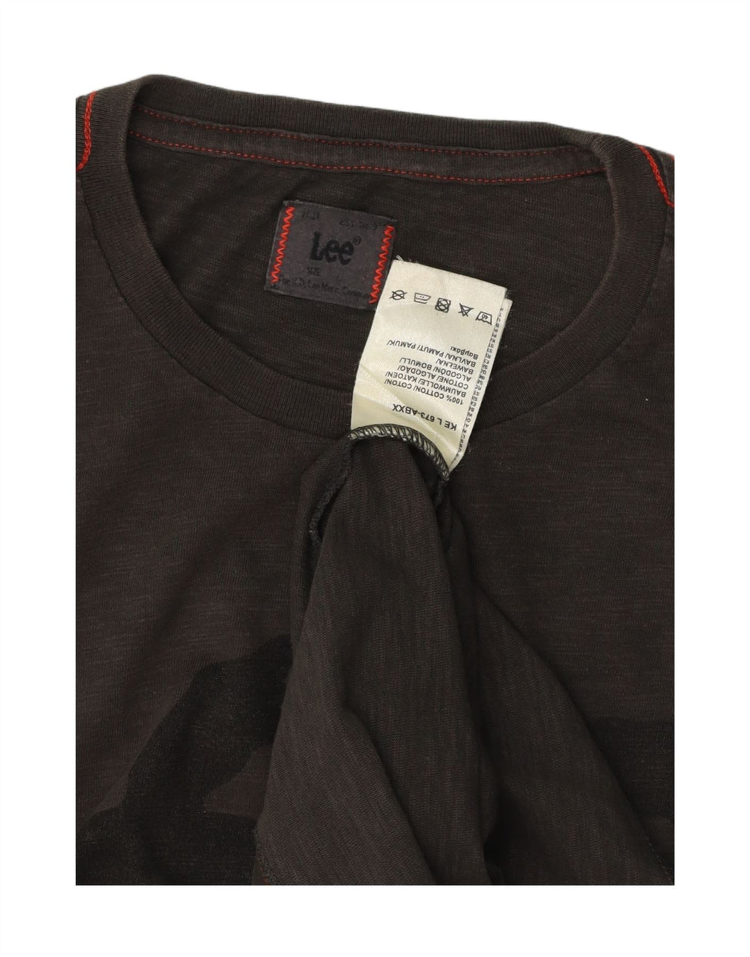 LEE Mens Graphic T-Shirt Top Large Grey Cotton Vintage Lee and Second-Hand Lee from Messina Hembry 