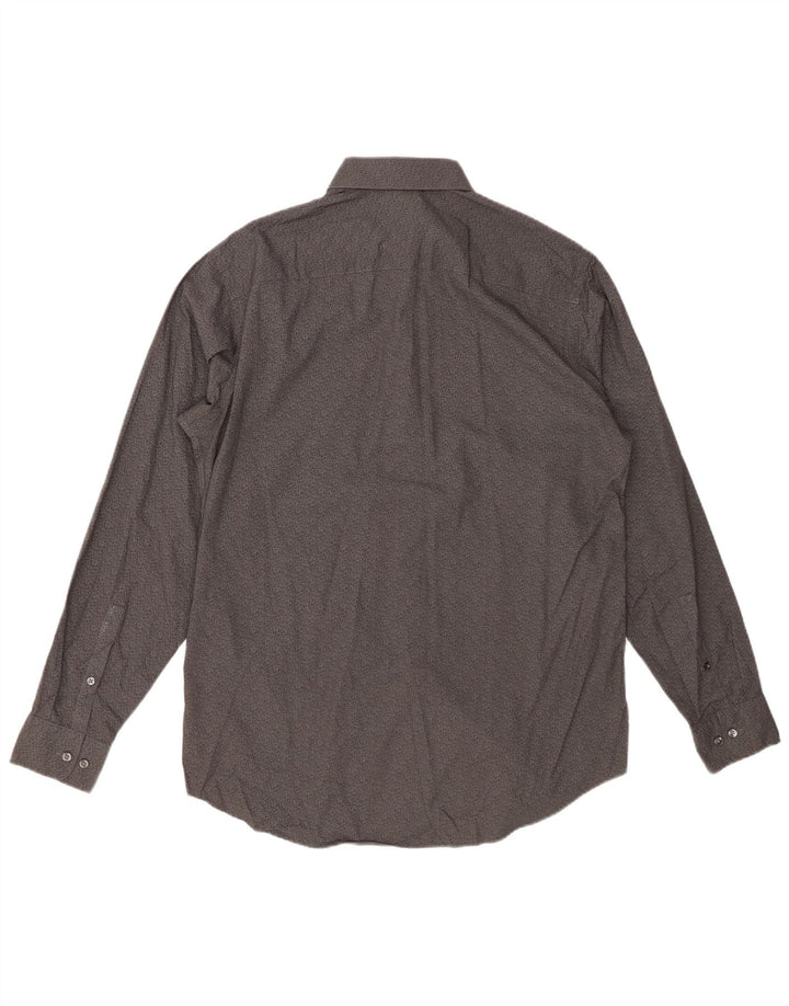 CALVIN KLEIN Mens Regular Fit Shirt Size 15 1/2 Medium Grey Floral