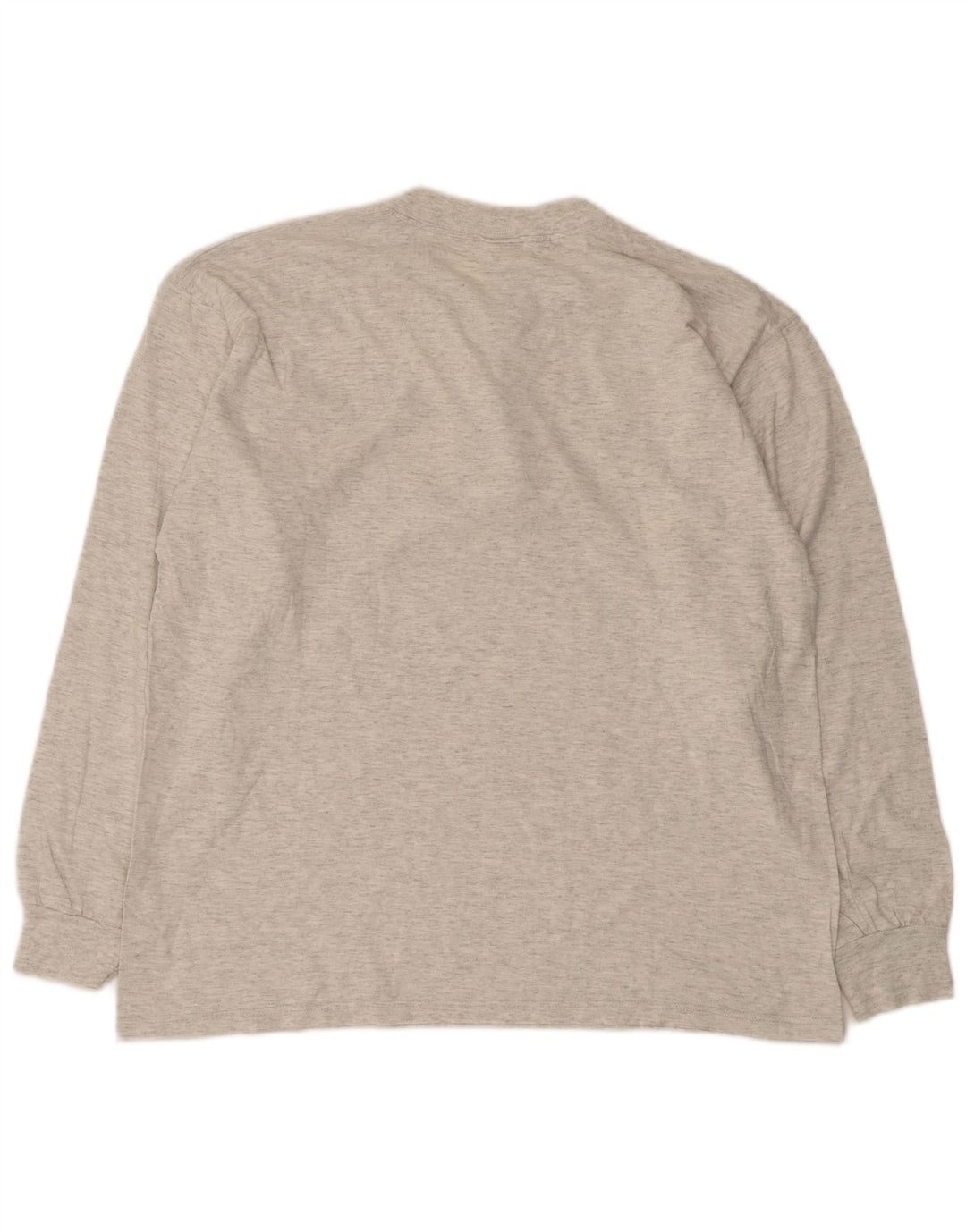 Champion Mens Top Long Sleeve XL Grey Flecked Cotton