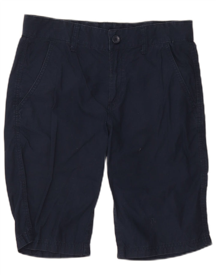 Benetton Mens Chino Shorts W30 Medium Navy Blue