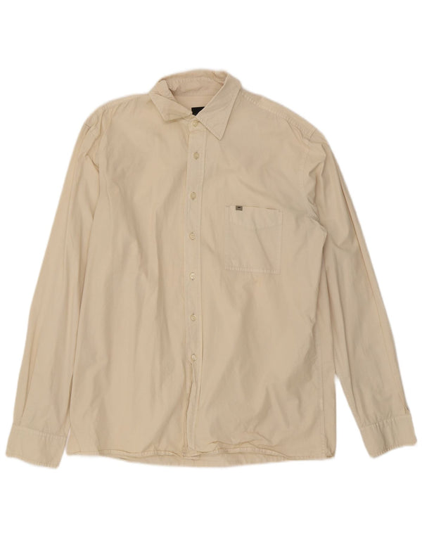 Gas Mens Shirt XL Off White Cotton