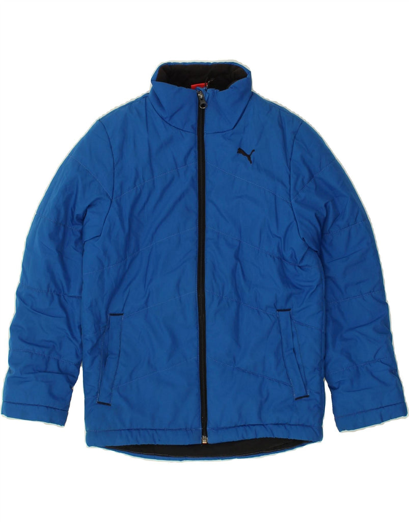 PUMA Boys Padded Jacket 7-8 Years  Small Blue | Vintage Puma | Thrift | Second-Hand Puma | Used Clothing | Messina Hembry 