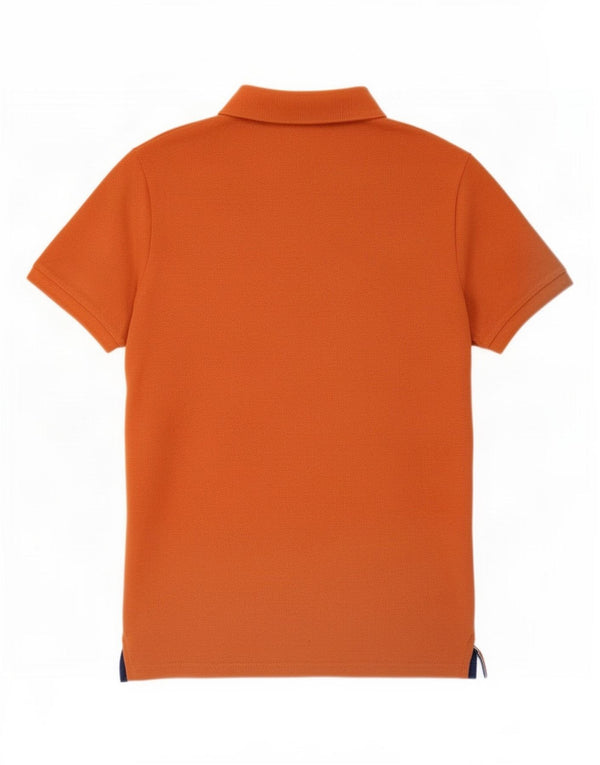 Superdry Mens Graphic Polo Shirt Large Orange Cotton