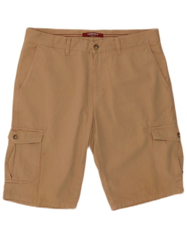 Carrera Mens 618 Cargo Shorts W34 Large Beige Cotton