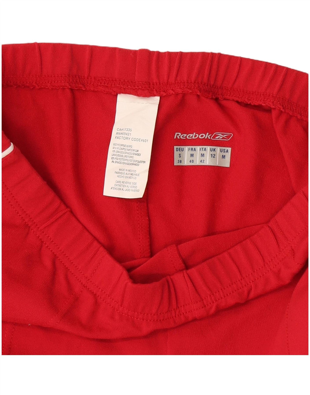 Reebok Womens Tracksuit Trousers UK 12 Medium Red Nylon