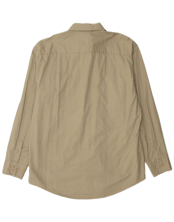 TIMBERLAND Mens Graphic Shirt Large Khaki Cotton